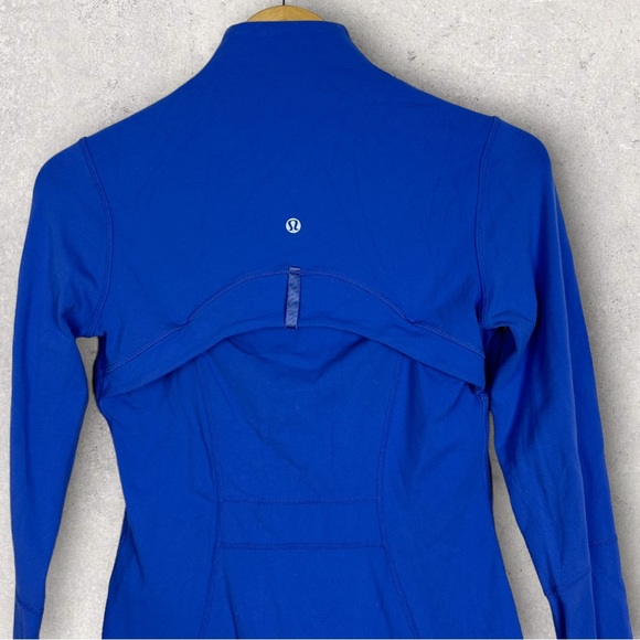 Lululemon Define Jacket Blue Size Running Full Zipper Thumbholes Pockets Yoga - Picture 7 of 13